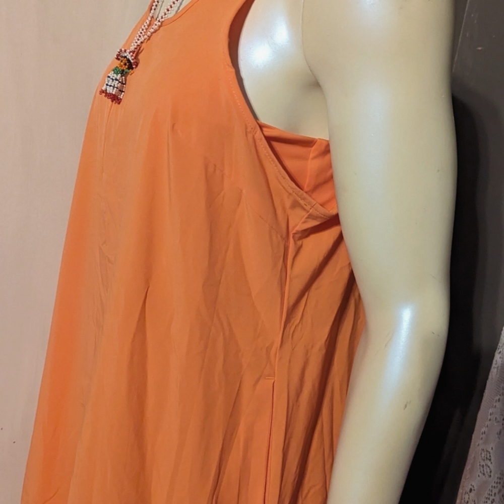 New without tags peach Halara breezeful built-in bra racer large flowy hippie